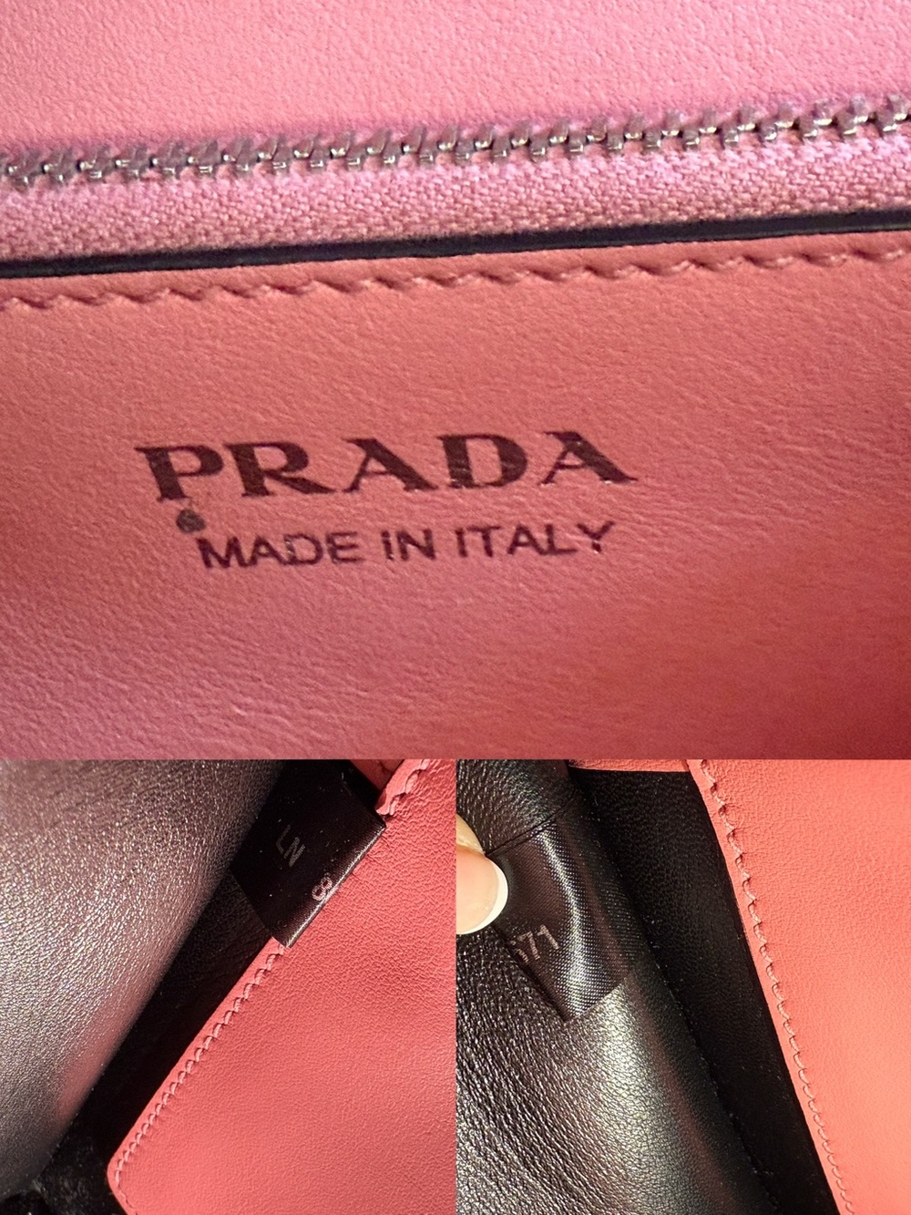 Prada Elektra 1BD120 Pink Studded Flap Shoulder Bag - Picture 13 of 16